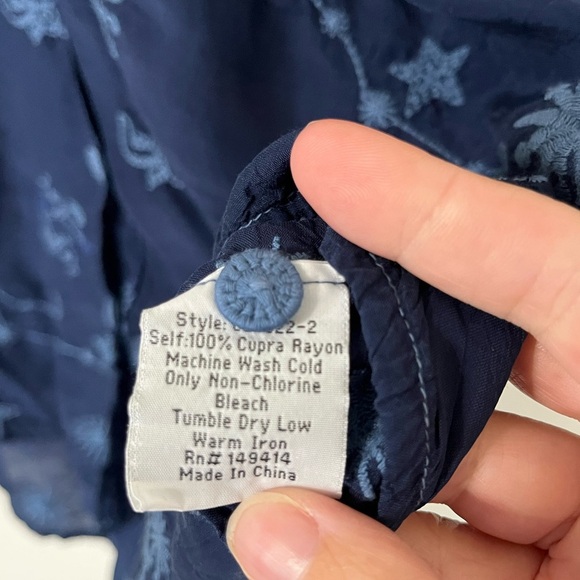 Johnny Was Zodiac Button Down Blouse - Picture 5 of 6